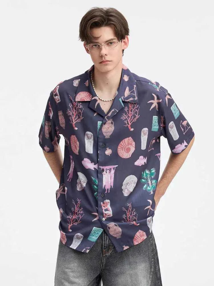Light Flower Patterned Summer Shirt