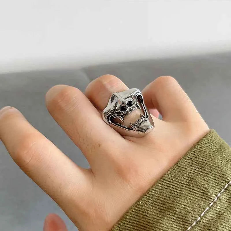 Gothic Vintage Punk Half Face Ring
