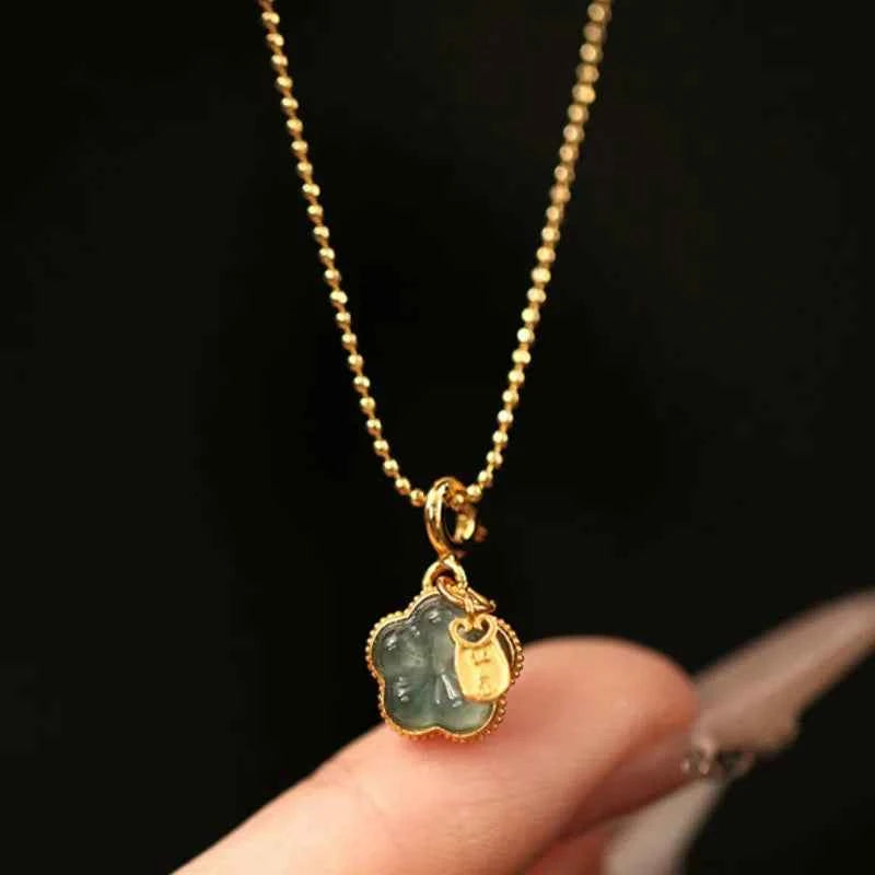 Vintage Sterling Gold Flower Necklace