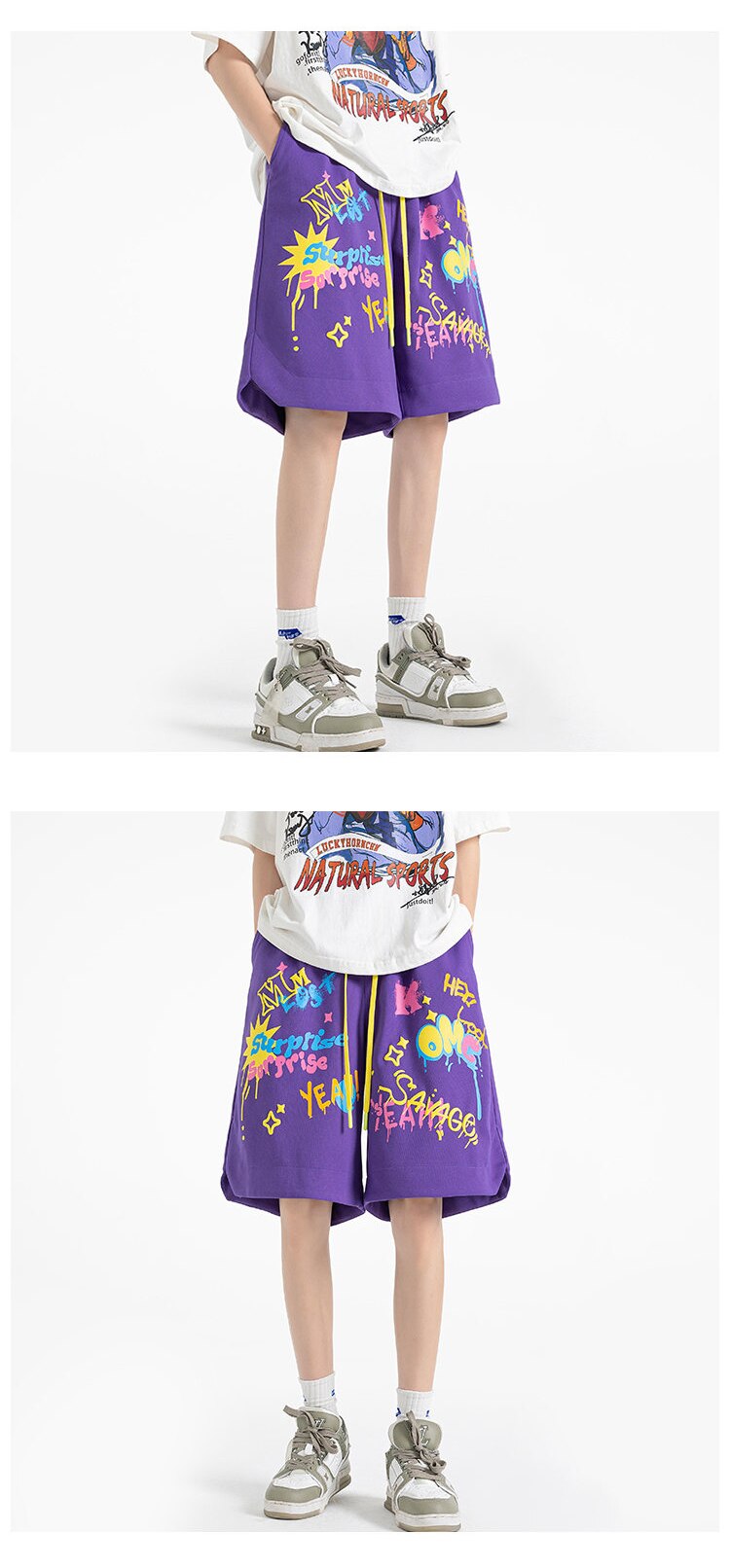 SAVAGE Colorful Neon Style Shorts