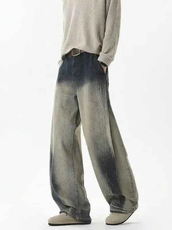 Blue Casual High Waisted Wide Legg Jeans