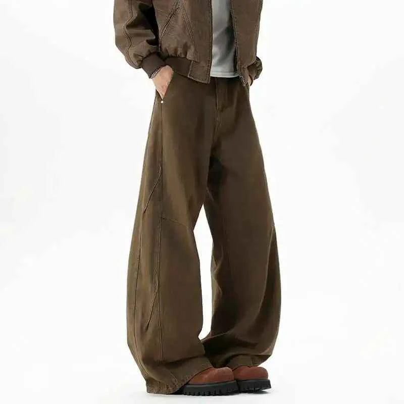 Korean Stylish Deconstruction Wide Leg Pants