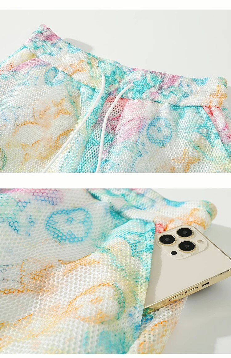 X-Color Tie-dye Mesh Shorts
