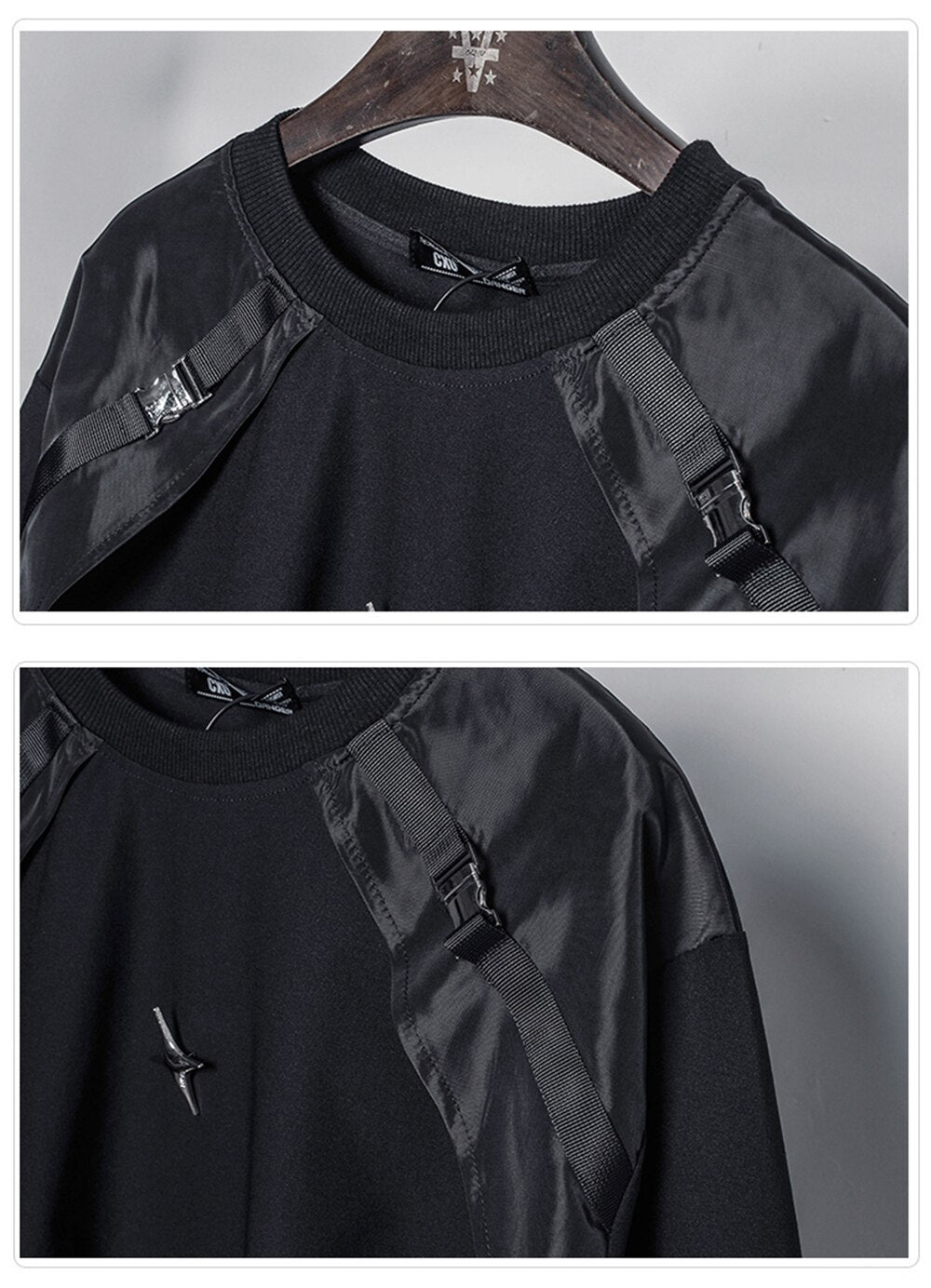 B1 Shoulder Buckle Strap T-Shirt