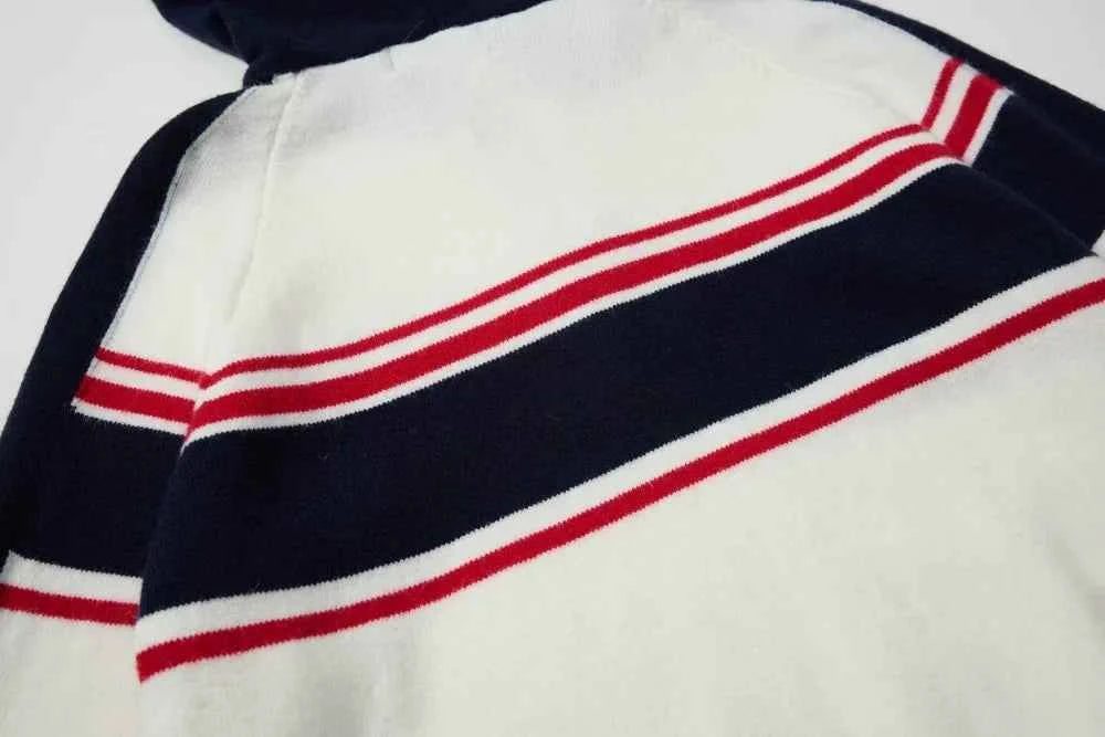 Retro Loose Knit Half Zip Raglan Sleeve Hooded Sweater