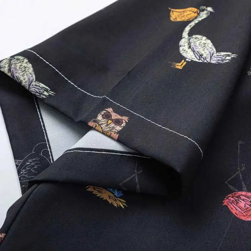High-Quality Tropical Birds Graphic Short Sleeve Shirt