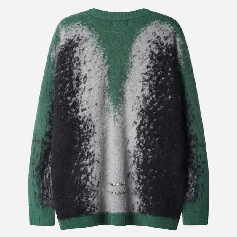 Rivet Gradient Hip Hop Knitted Sweater