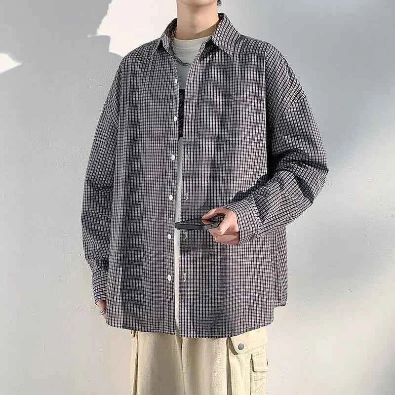 Men's Classic Plaid Student Workwear Shirt