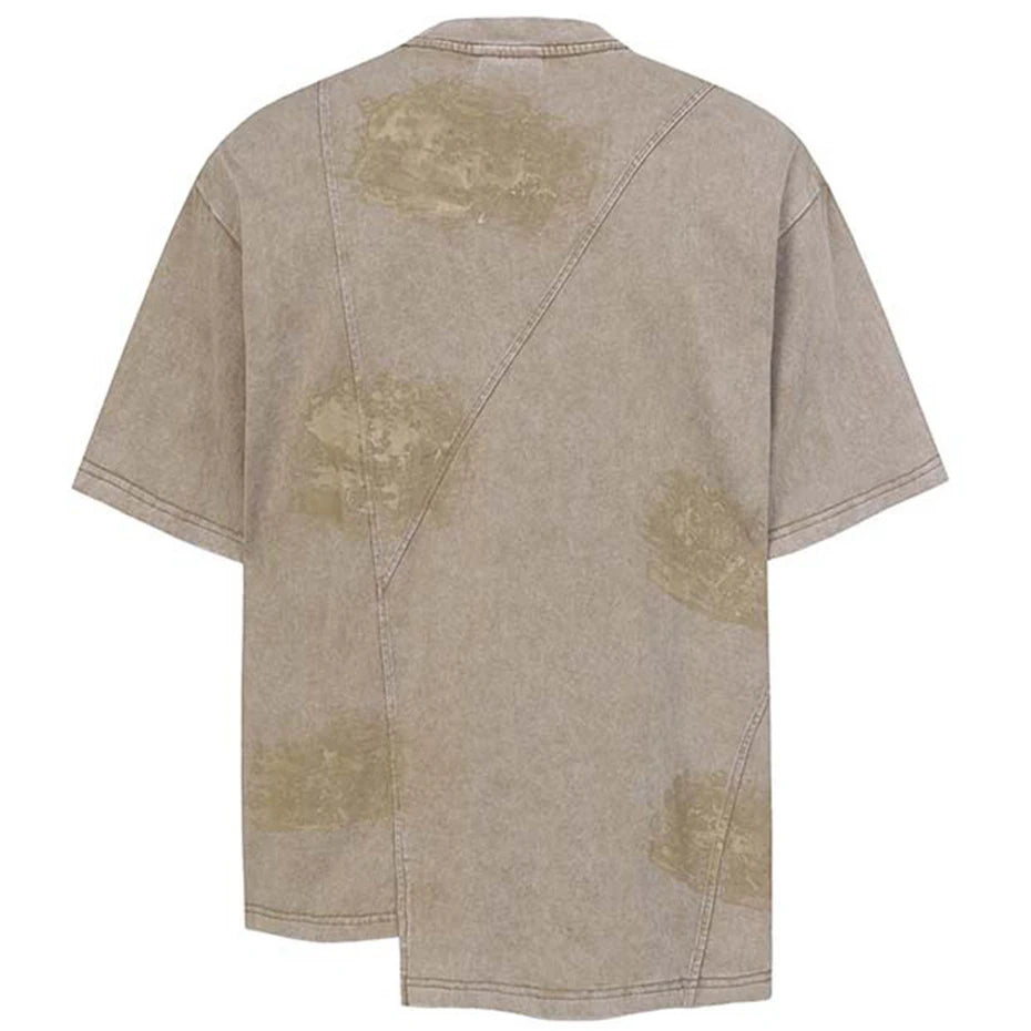 Irregular Patchwork Vintage Streetwear T Shirts
