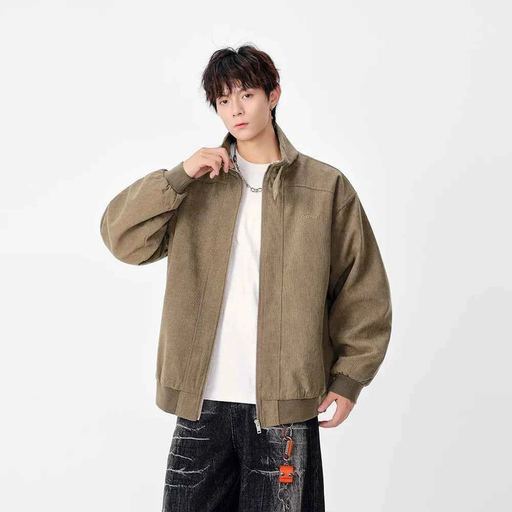 Signature Textured Stand-Up Collar Jacket