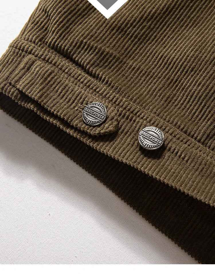 Winter Cotton Corduroy Retro Clip Jacket