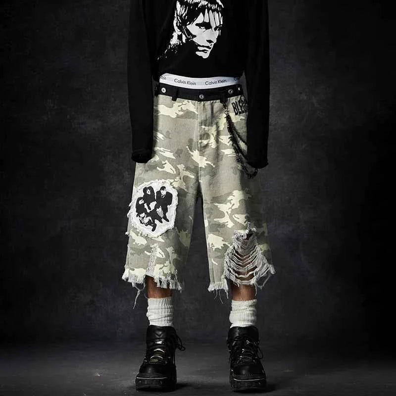 Durable Summer Personalized Broken Hole Jorts