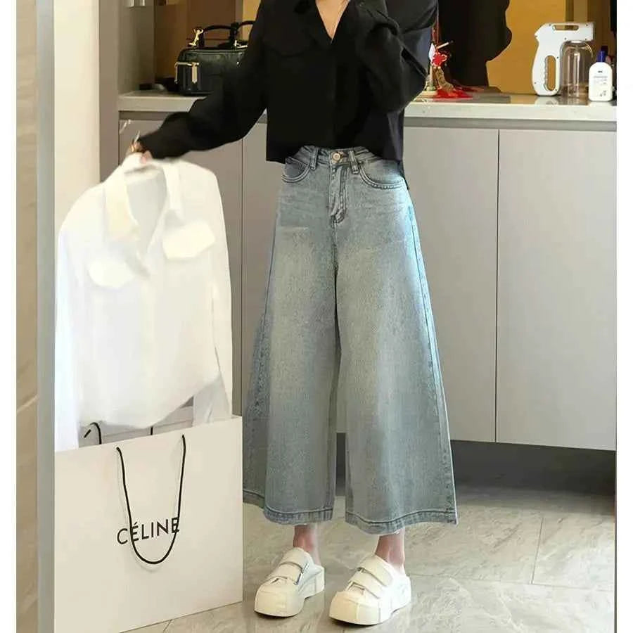 Elevated Light Colors High Waist Wide Jeans