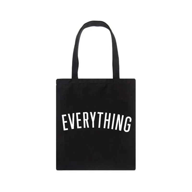 Punk Letter Print Eco Canvas Shopper Tote Bag