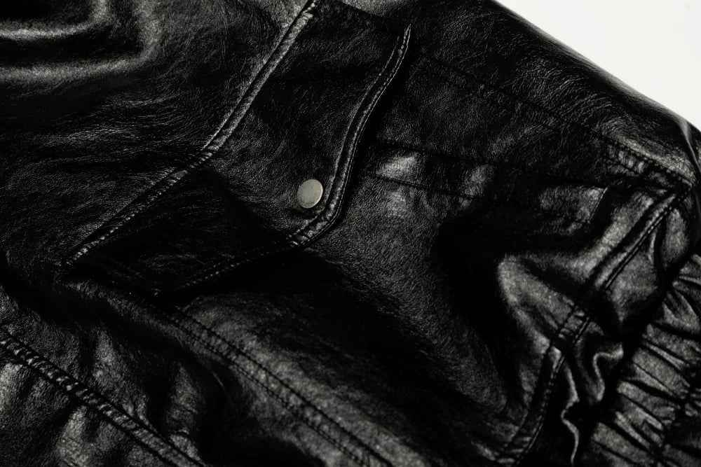Durable Casual Motorcycle PU Leather Jacket