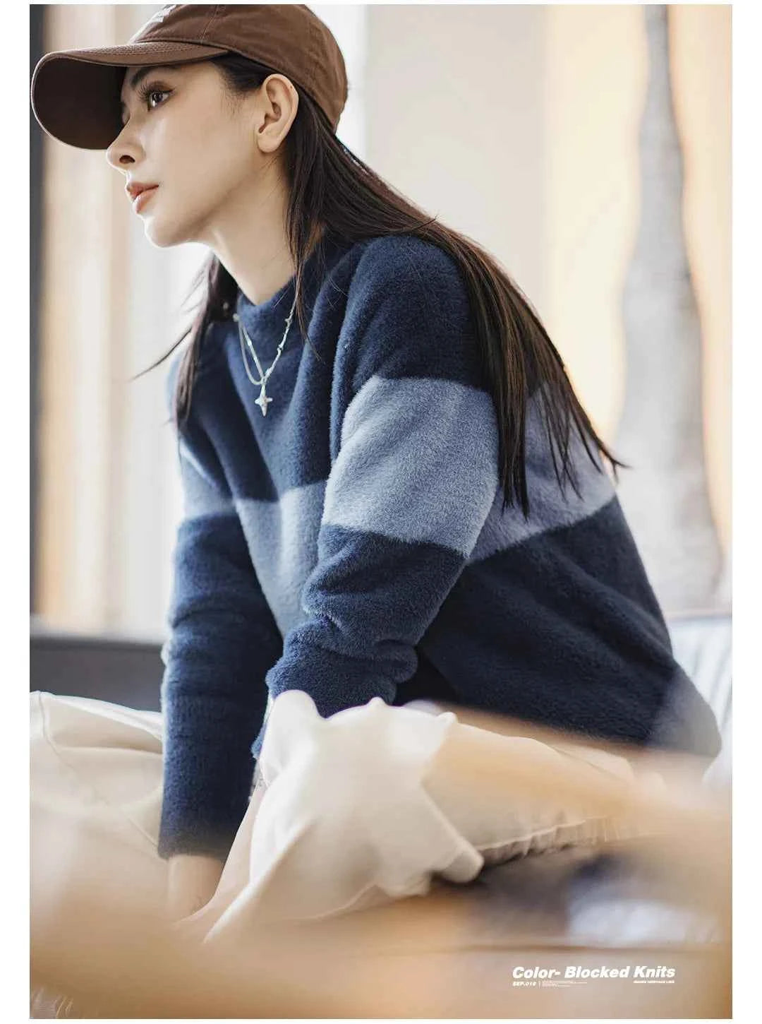 Cozy Striped Knitted Sweater Pullover