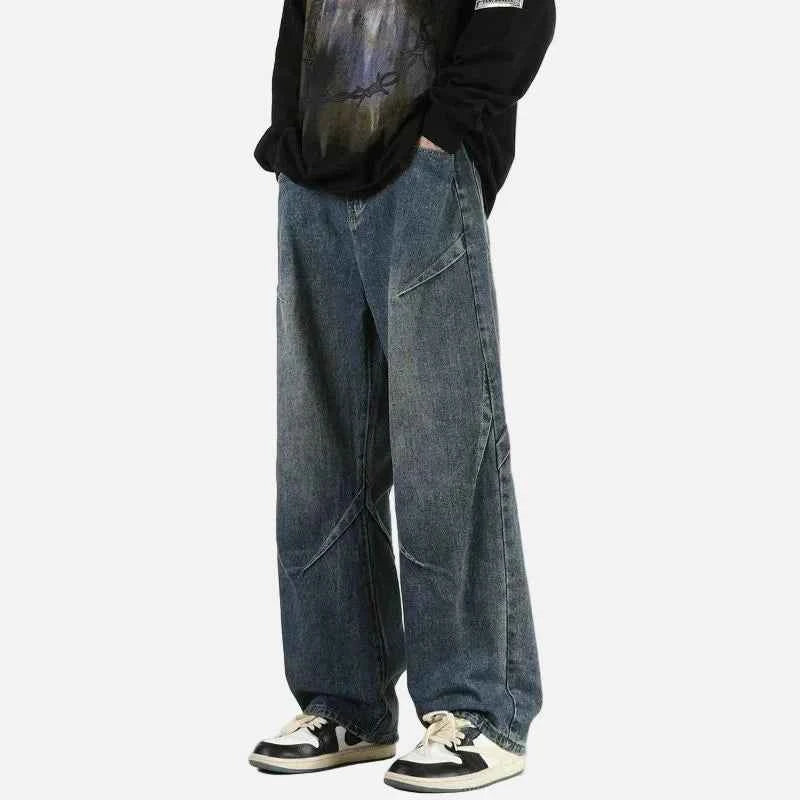 Korean Style High Street Wide Leg Jeans