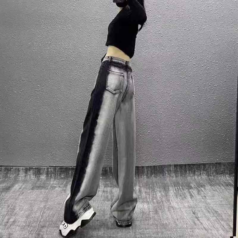 Autumn Korean Style Large Retro Baggy Jeans