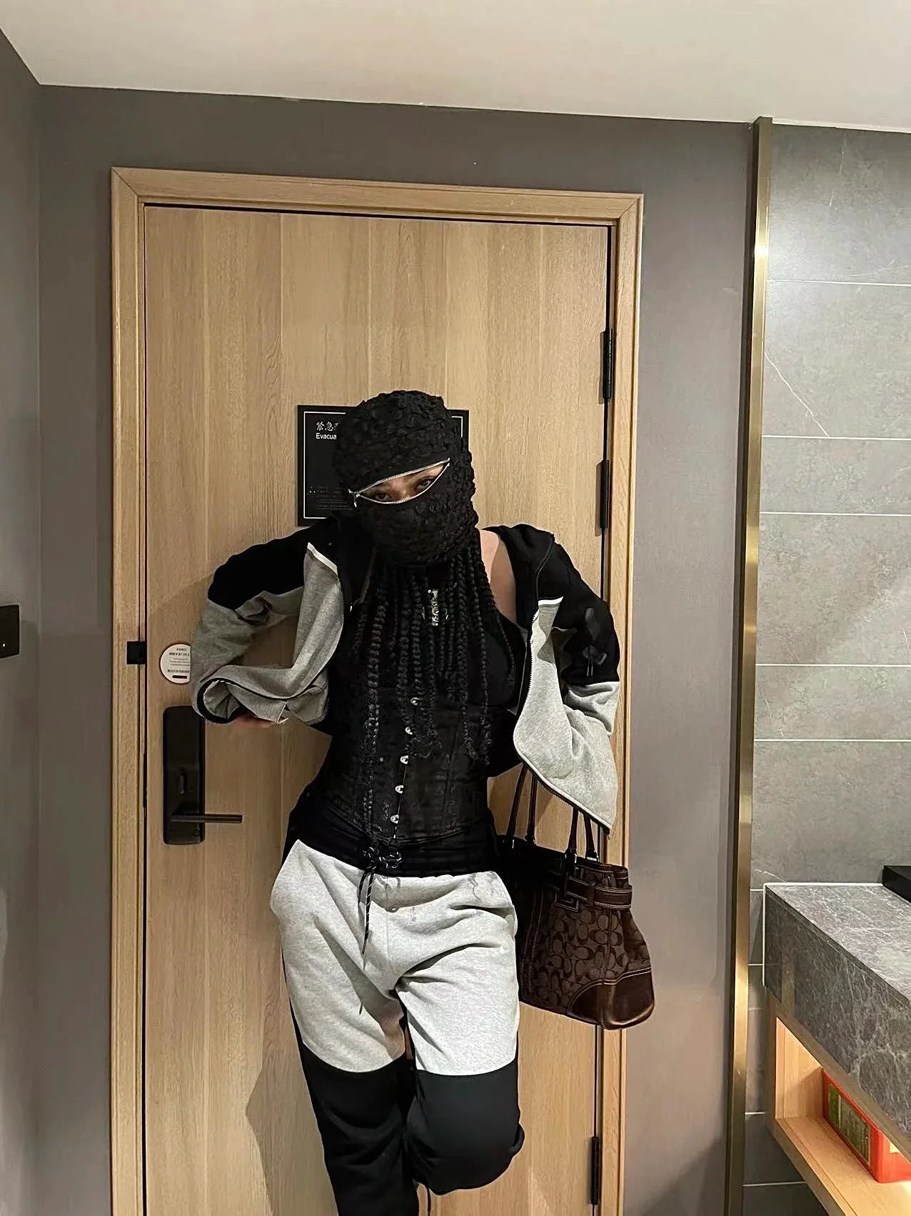 Full Face Mask Zipper Style Monkey Cap