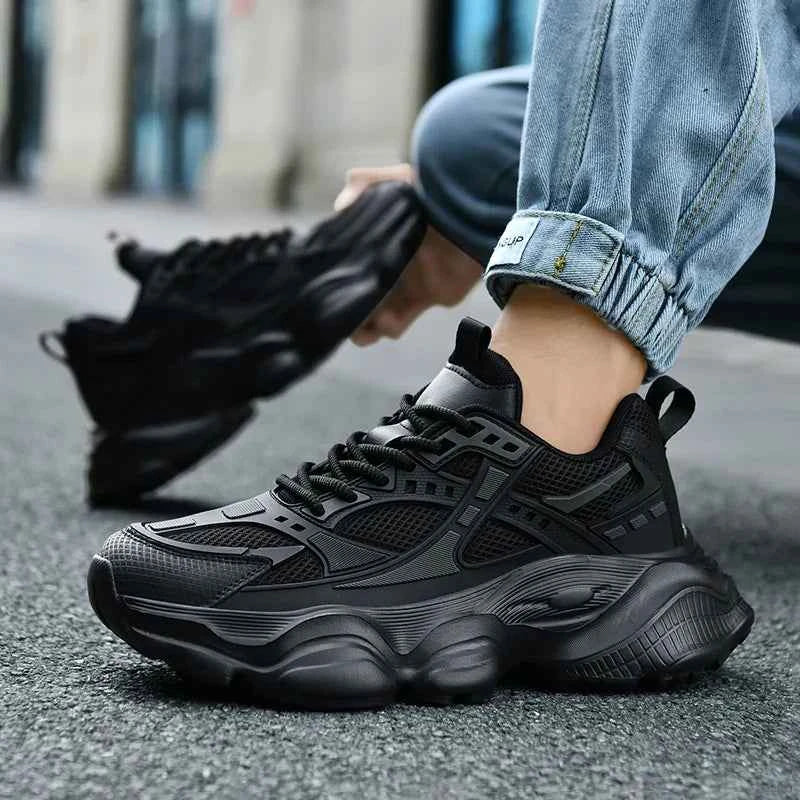 High Quality Black Large Size Platform Sneaker