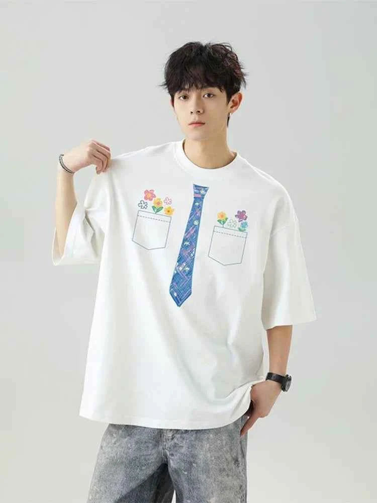 Y2K Heavy Cotton Graffiti Tie Dye Short Sleeve T-Shirt