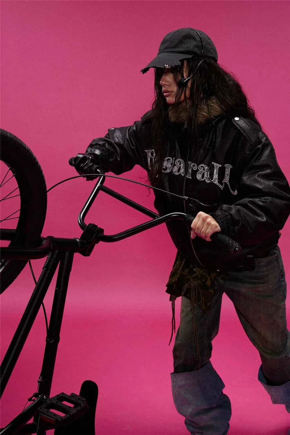 Winter Thick Warm Fur-Collar Parka Leather Jacket