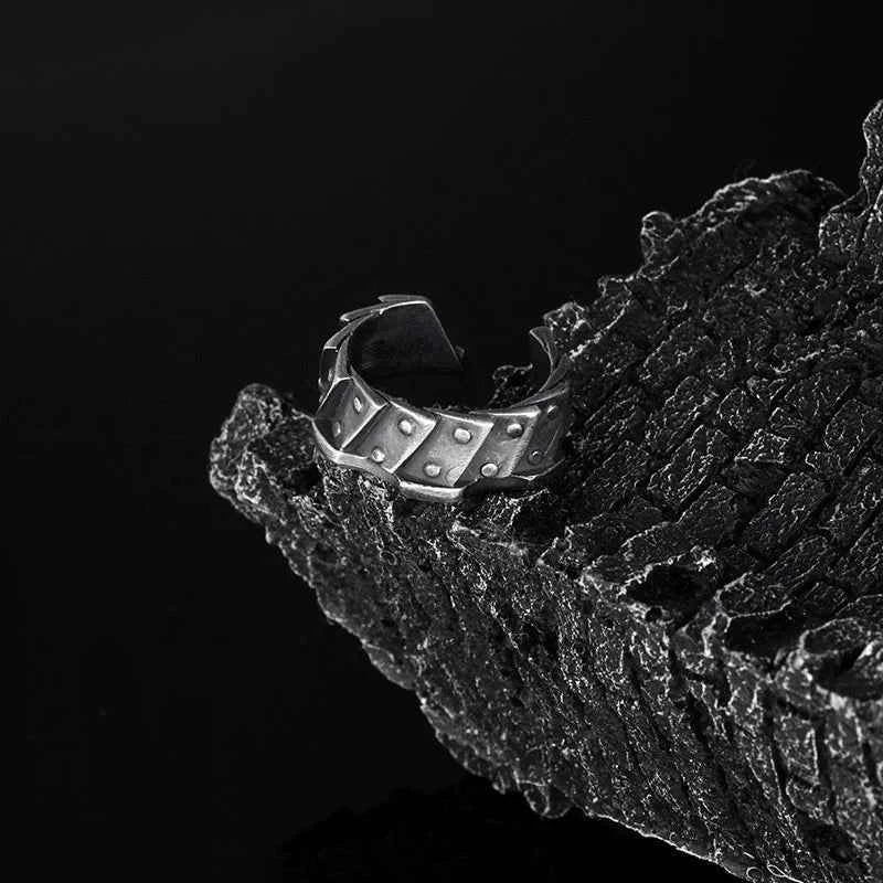 Vintage Cyberpunk Handmade Armor Ring