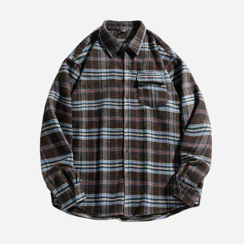Versatile Plaid Casual Long Sleeve Shirt
