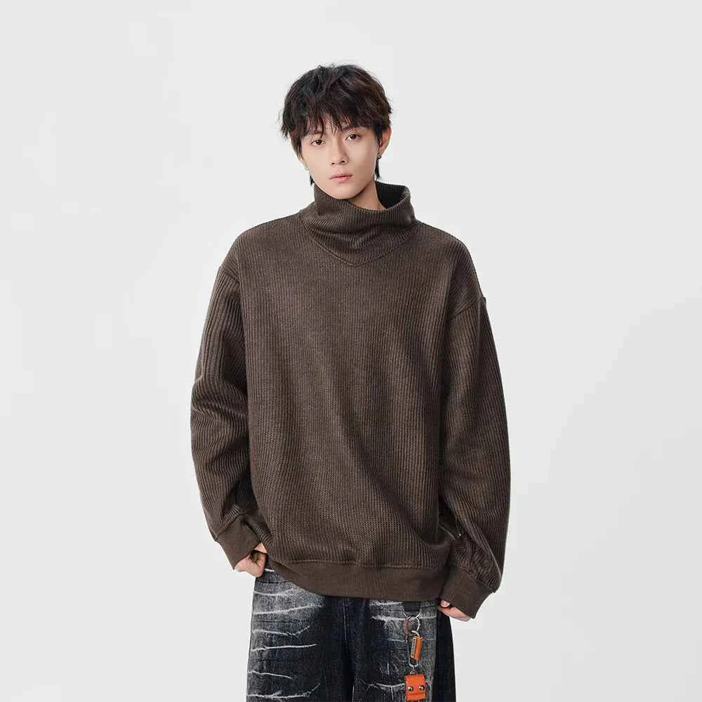 Cozy Ribbed High Neck Knit Turtleneck Sweater