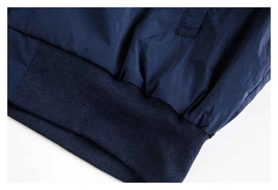 Summer Streetwear Striped Sport Windbreaker Jacket