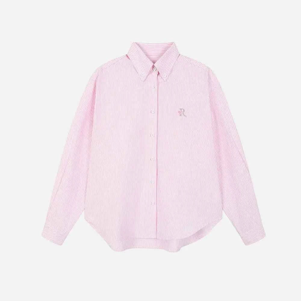 Luxury Striped Fitted Long Sleeve Shirt