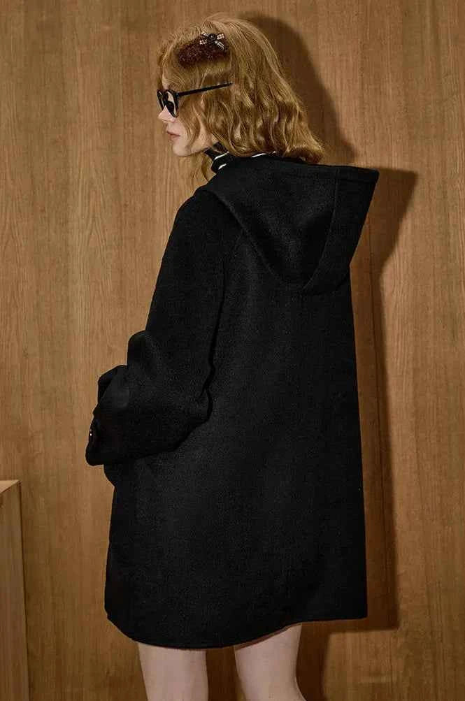 Luxury Cashmere Double-Faced Hooded Jacket