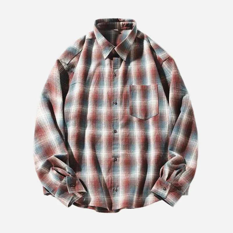 Versatile Plaid Casual Long Sleeve Shirt