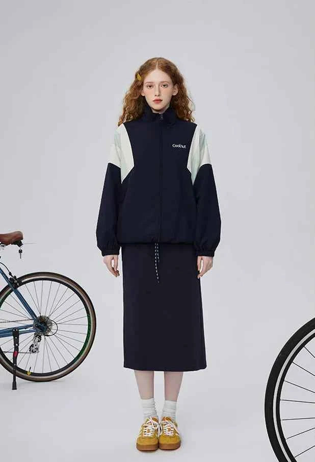 Streetwear Oversized Varsity Windbreaker Jacket