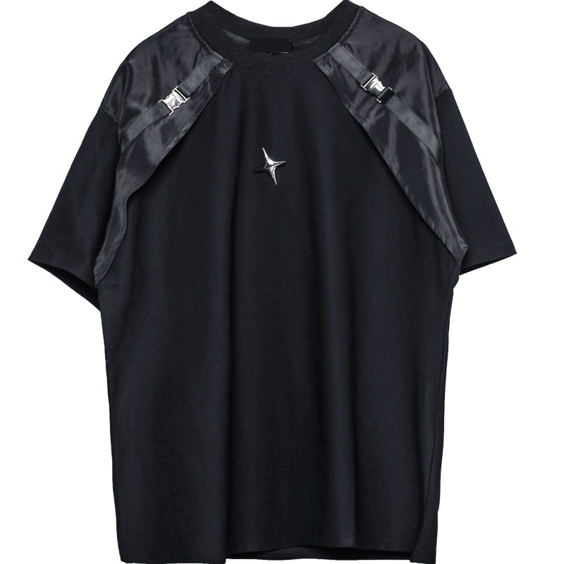B1 Shoulder Buckle Strap T-Shirt