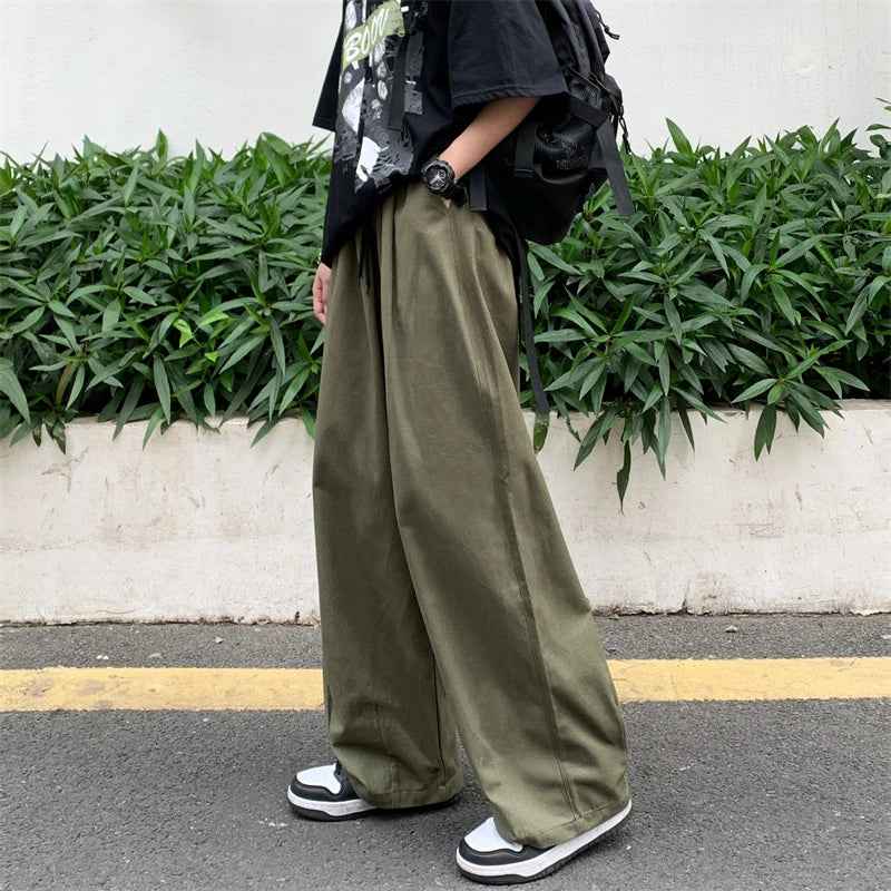 Versatile Loose Straight Cotton Wide Leg Pants