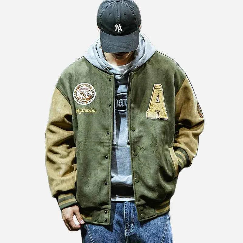 Streetwear Embroidered High Street Varsity Jacket