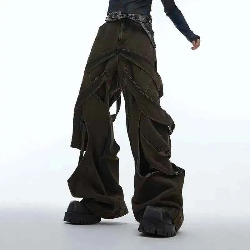Vintage Patchwork Wornout Hollowed Out Jeans