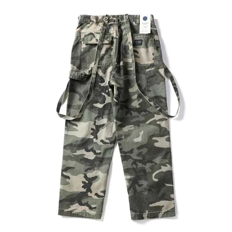 Japanese Camouflage Style Cargo Wide Leg Pants