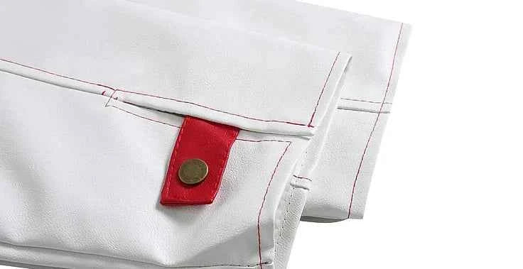 Embroidered Trendy American Motorcycle PU Leather Jacket