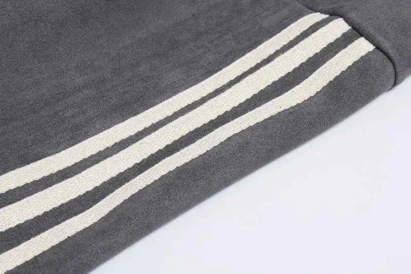 Retro Embroidered Suede Patchwork Racing T-Shirt