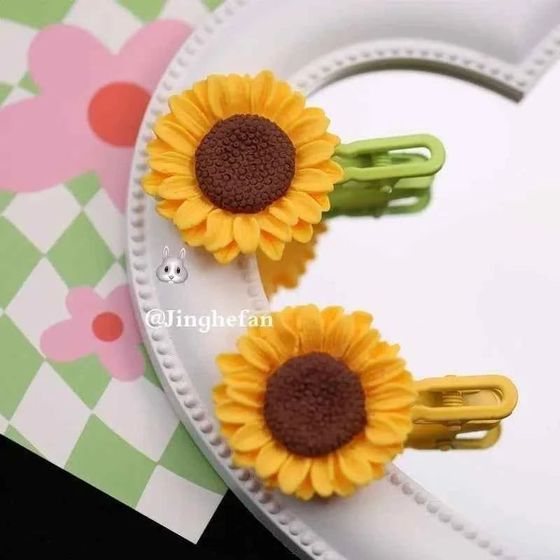 Sunflower Daisy Hair Clips
