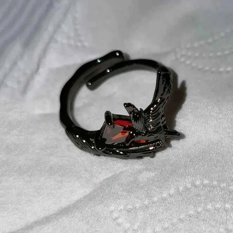 Deep Space Love Crow Ring