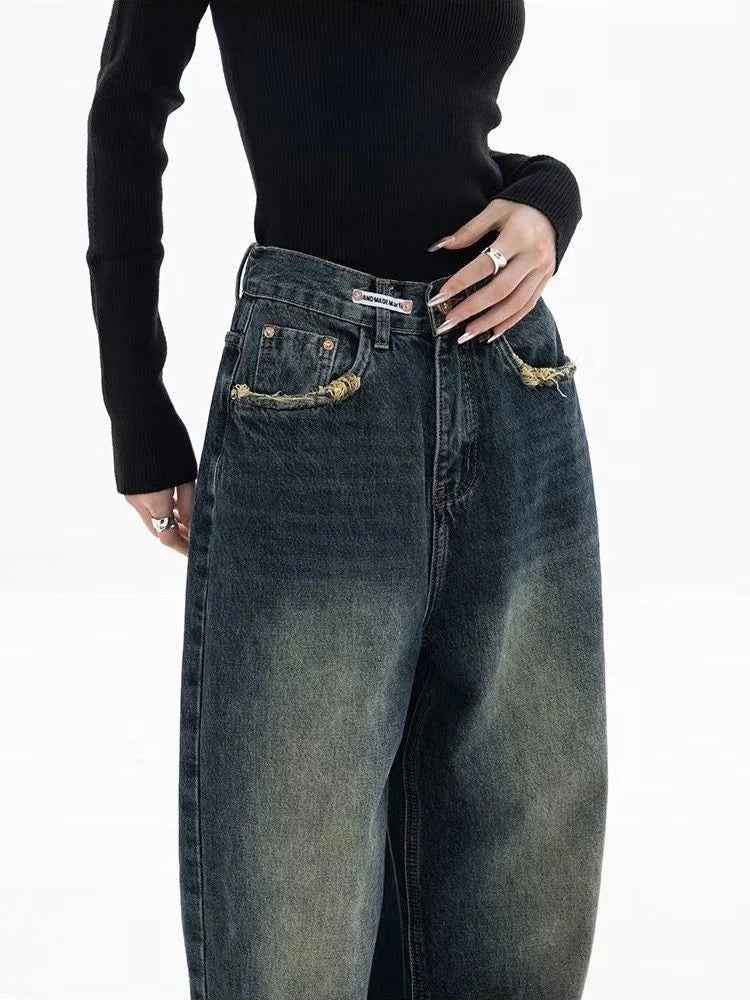Retro Cool High Waist Wide Leg Jeans