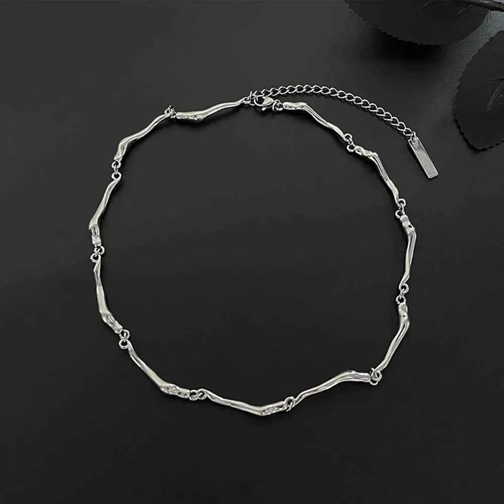 Men Luxury Irregular Titanium Steel Choker Necklace