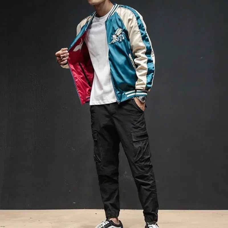 Autumn Streetwear Luxury Reversible Varsity Jacket