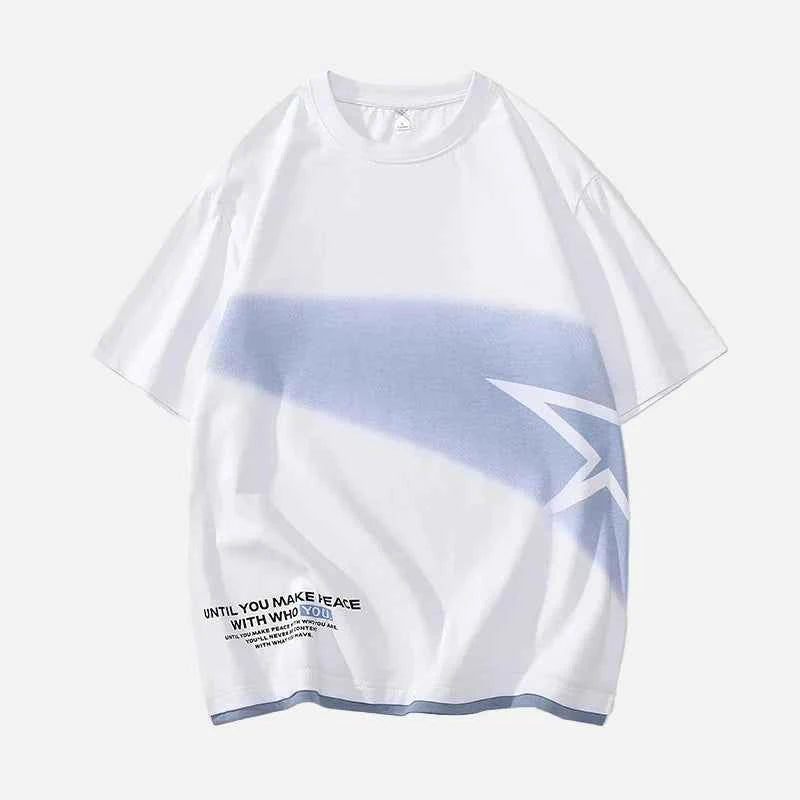 Oversized Letter Print Casual Short Sleeve T-Shirt