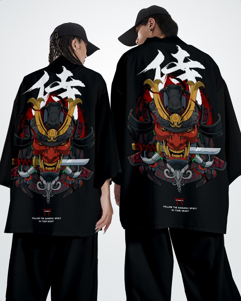 Demon Samurai Warrior Kimono Shirt