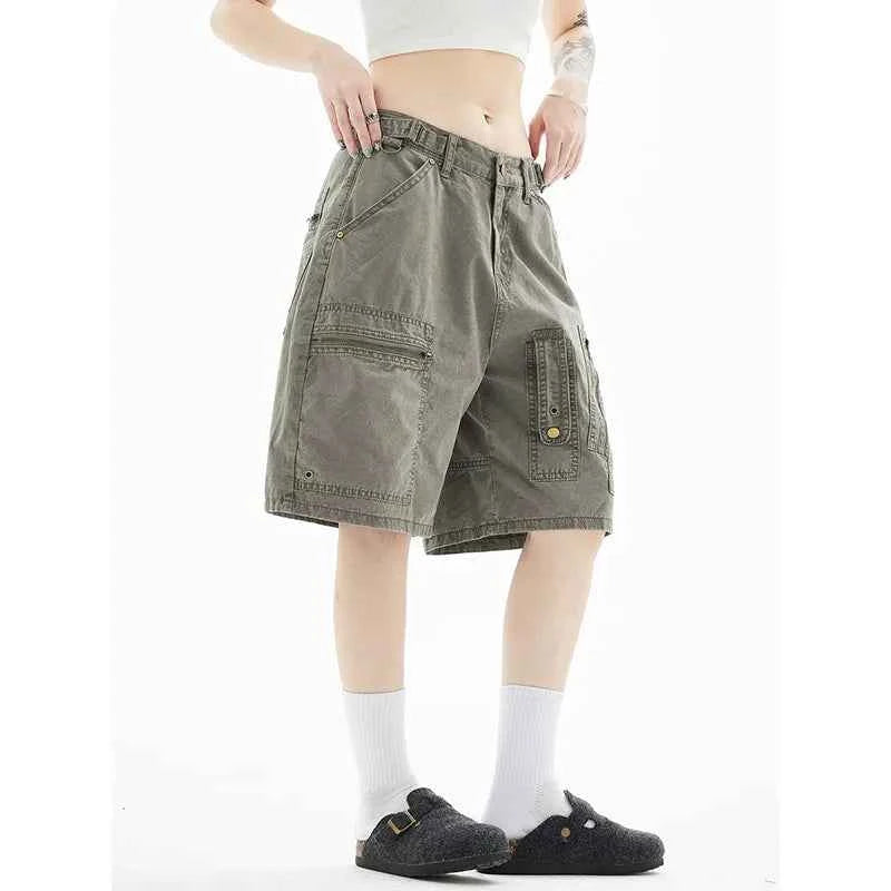 Streetwear Vintage Japanese Style Baggy Denim Short