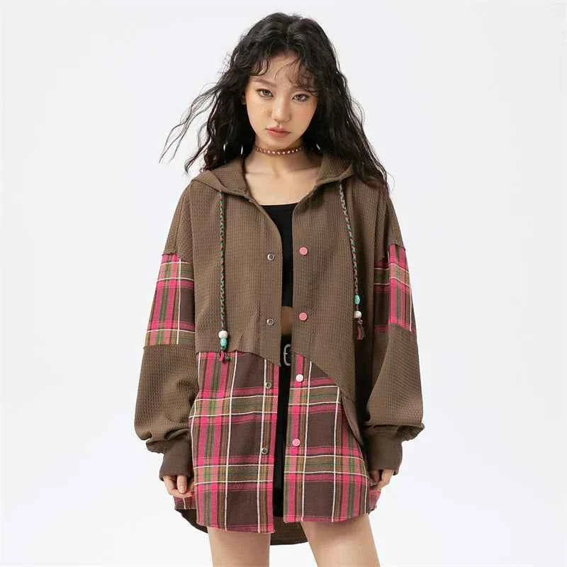 Women Korean Chic Elegant Stitched Swetshirt